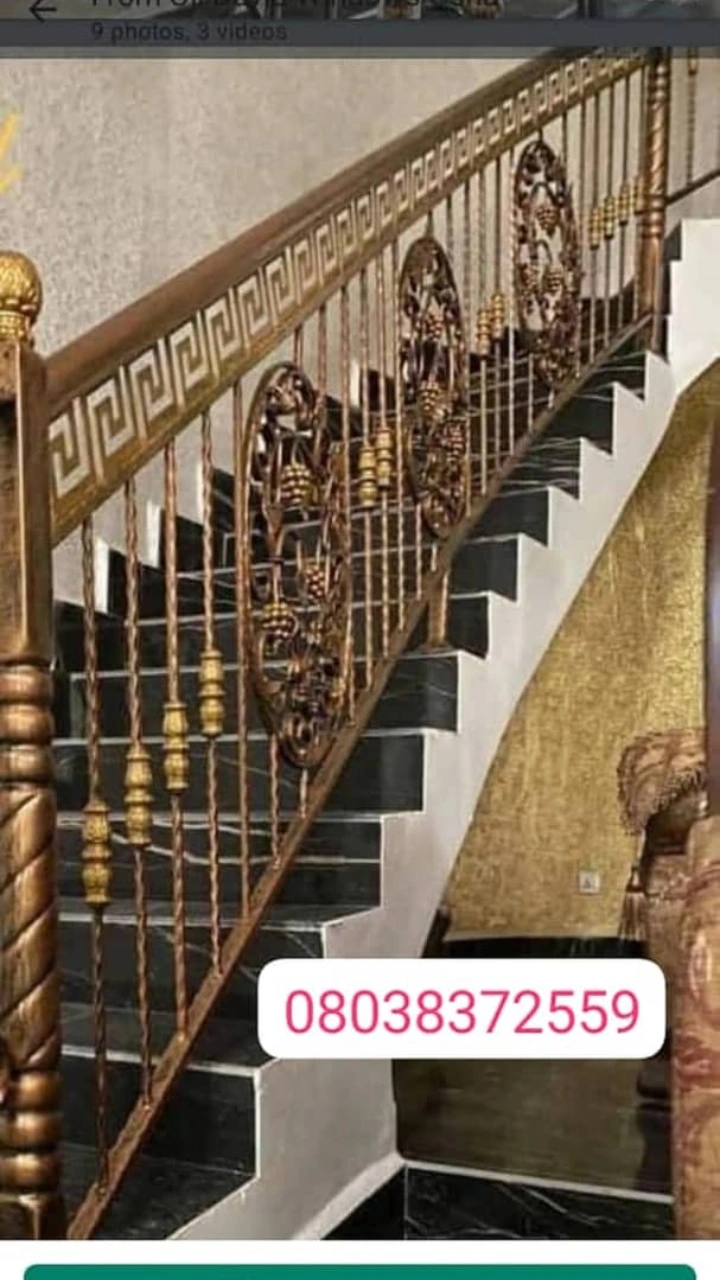 Stainless and Roth iron hand rail designs