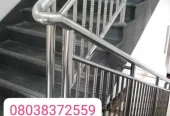 Stainless and Roth iron hand rail designs