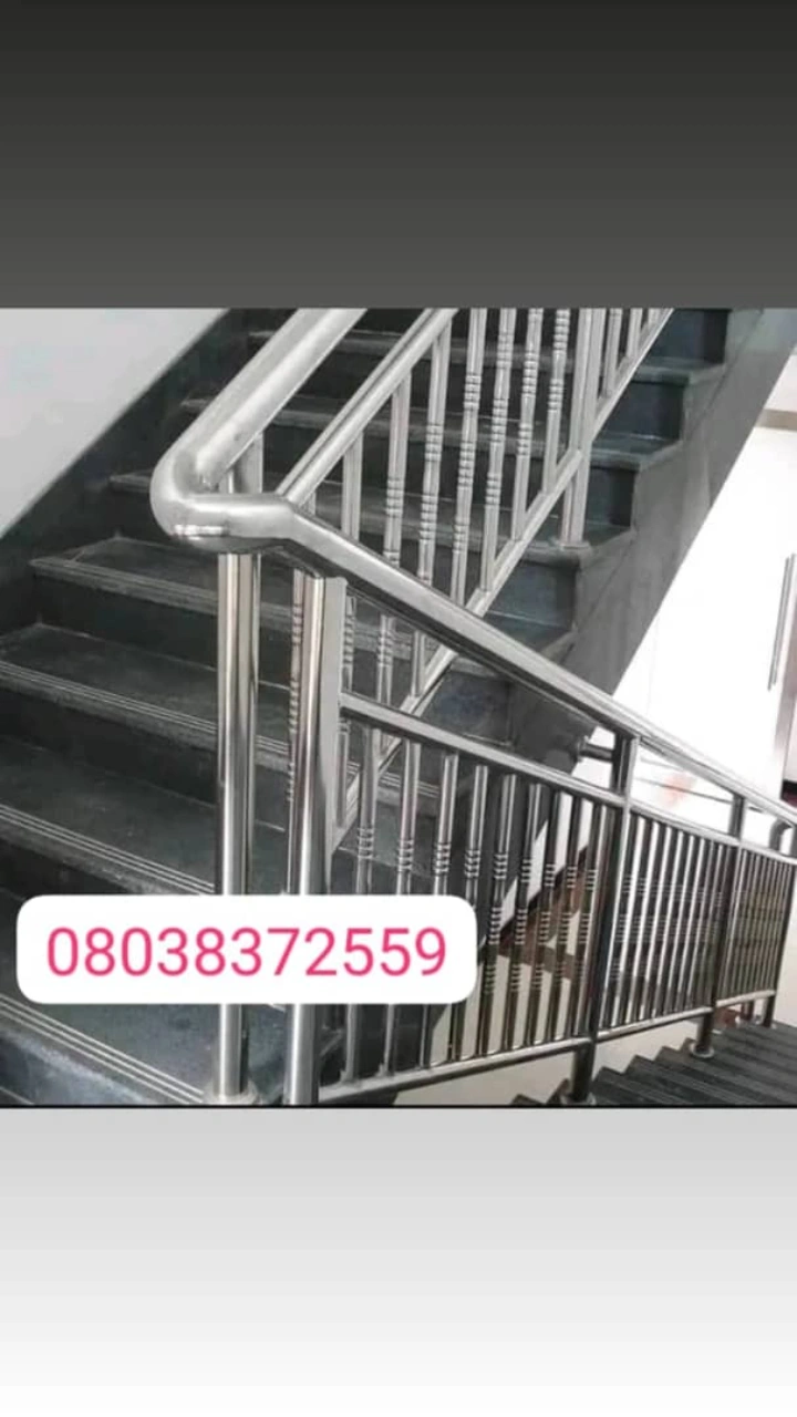 Stainless and Roth iron hand rail designs