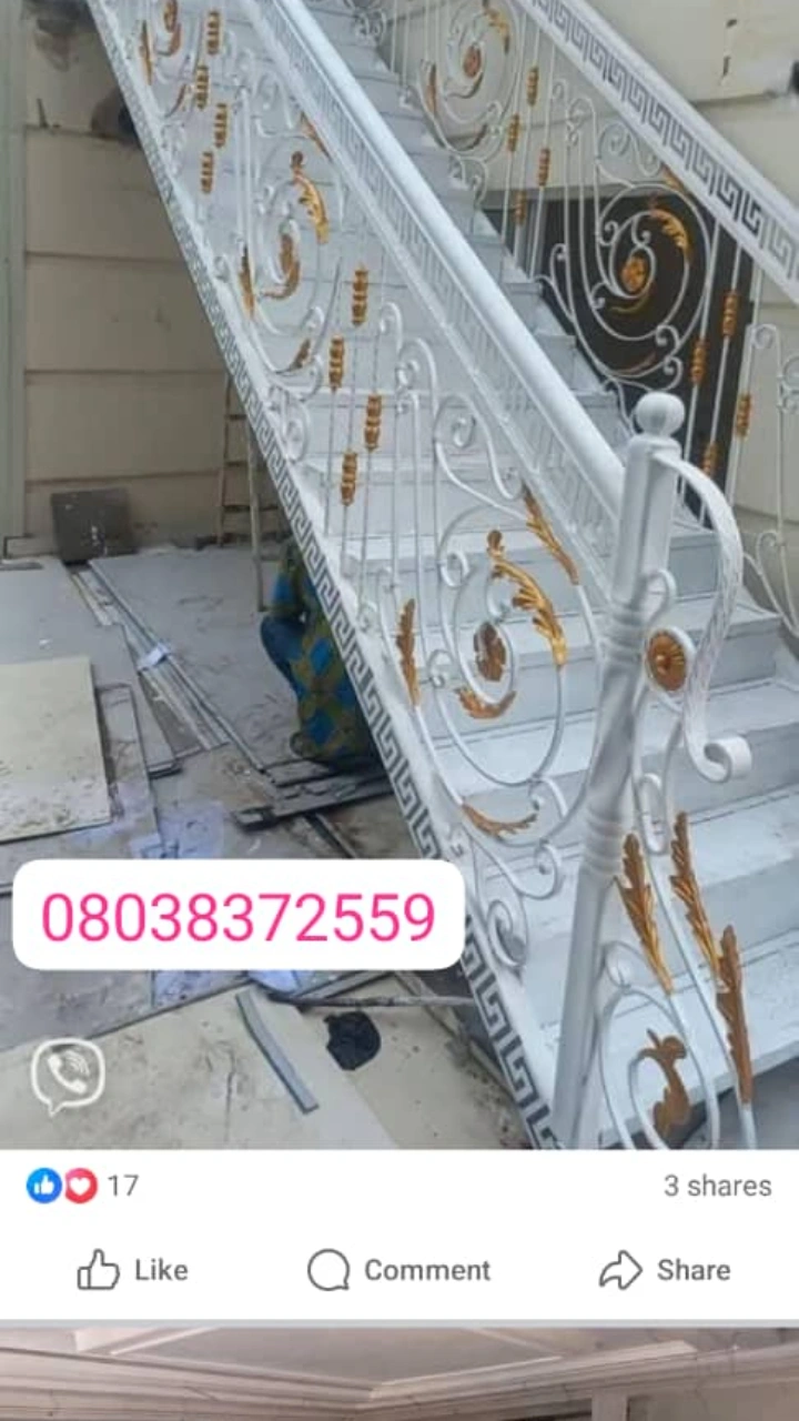 Stainless and Roth iron hand rail designs
