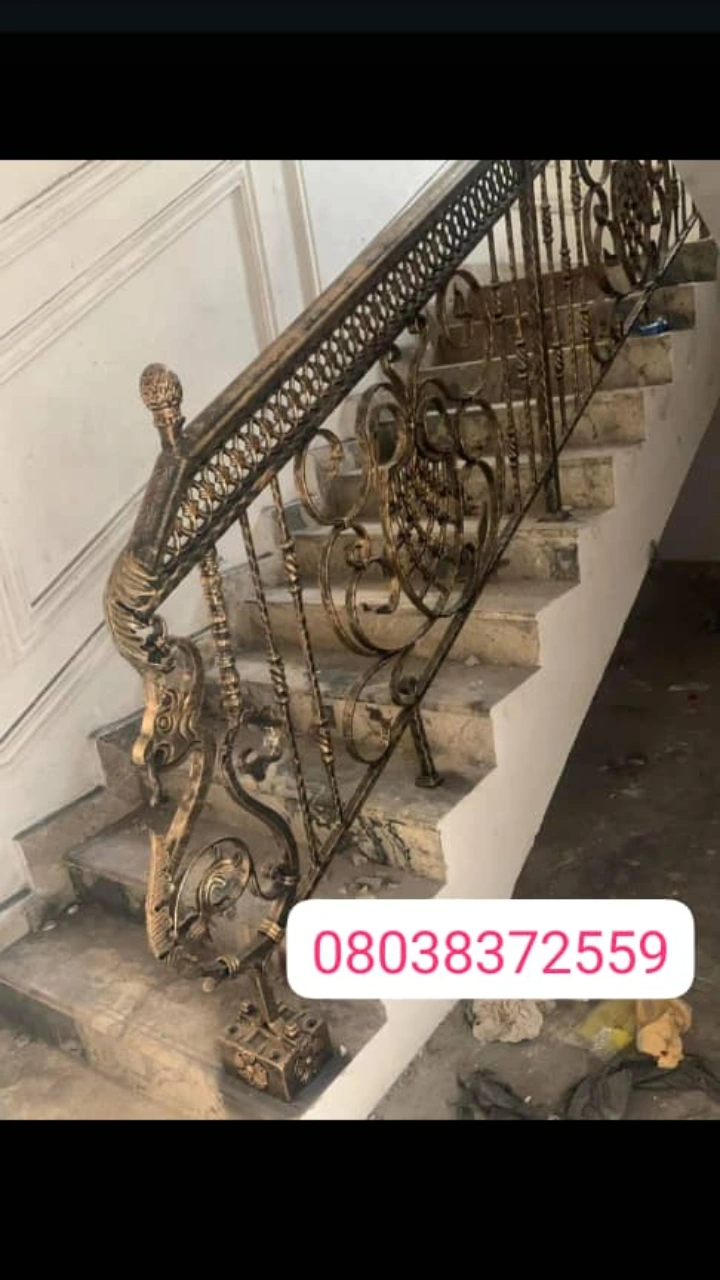 Stainless and Roth iron hand rail designs