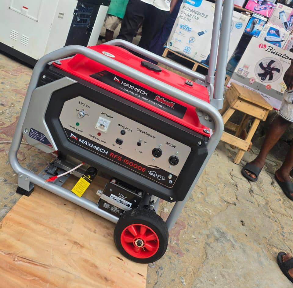 12.5KVA MAXMECH PETROL GENERATOR MODEL RFS15000E . 100% COPPER COIL